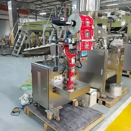 Kostengünstige halbautomatische vertikale Form-, Füll- und Versiegelungsmaschine FUJI Apple Slice Bag Verpackungsmaschine Herstellerpreis