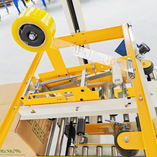 Verpackungslösung Kartonverschließmaschine Halbautomatischer Kartonverschließer für Süßigkeiten und Schokolade