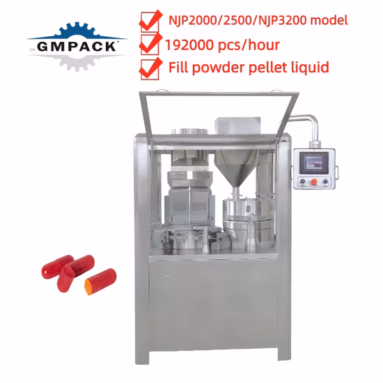 Njp1500/Njp2000/Njp2500 /Njp3200 Pharmazeutische vollautomatische Pillenpulver-Flüssigkeitsfüller-Pellets-Granulat-Hartgelatine-Tabletten-Kapsel-Füllmaschine